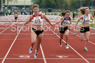 Womens under-17s 80 metres hurdles, 2019 North Eastern Track and Field Champs., Middlesbrough. Photo:  David T. Hewitson/Sports for All Pics